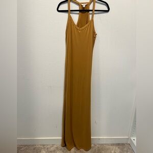 Camel Color - Racerback Maxi Dress | Minimal Slip Dress | Size L | Capella